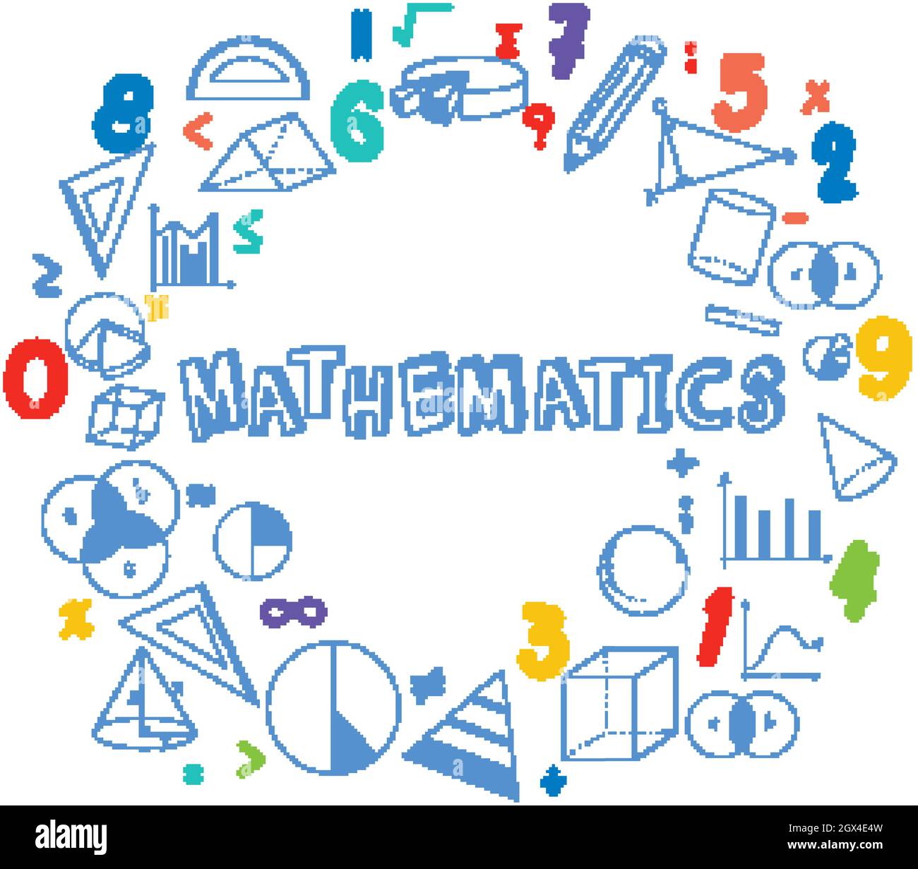 Mathematics font icon with formula illustration Stock Vector Image ...