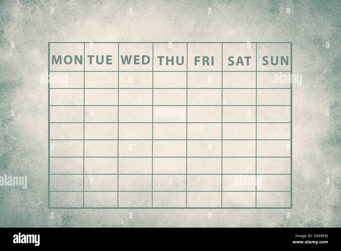 Schedule of the week on a textured light colored background ...