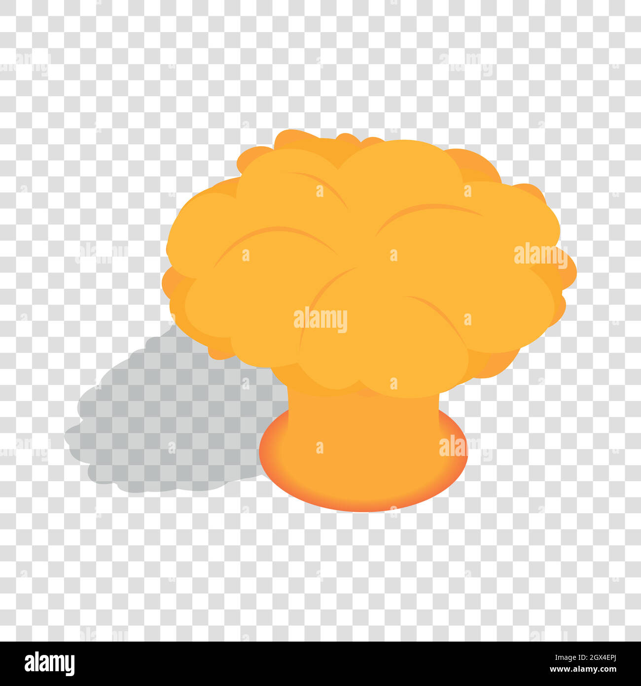 Nuclear explosion isometric icon Stock Vector