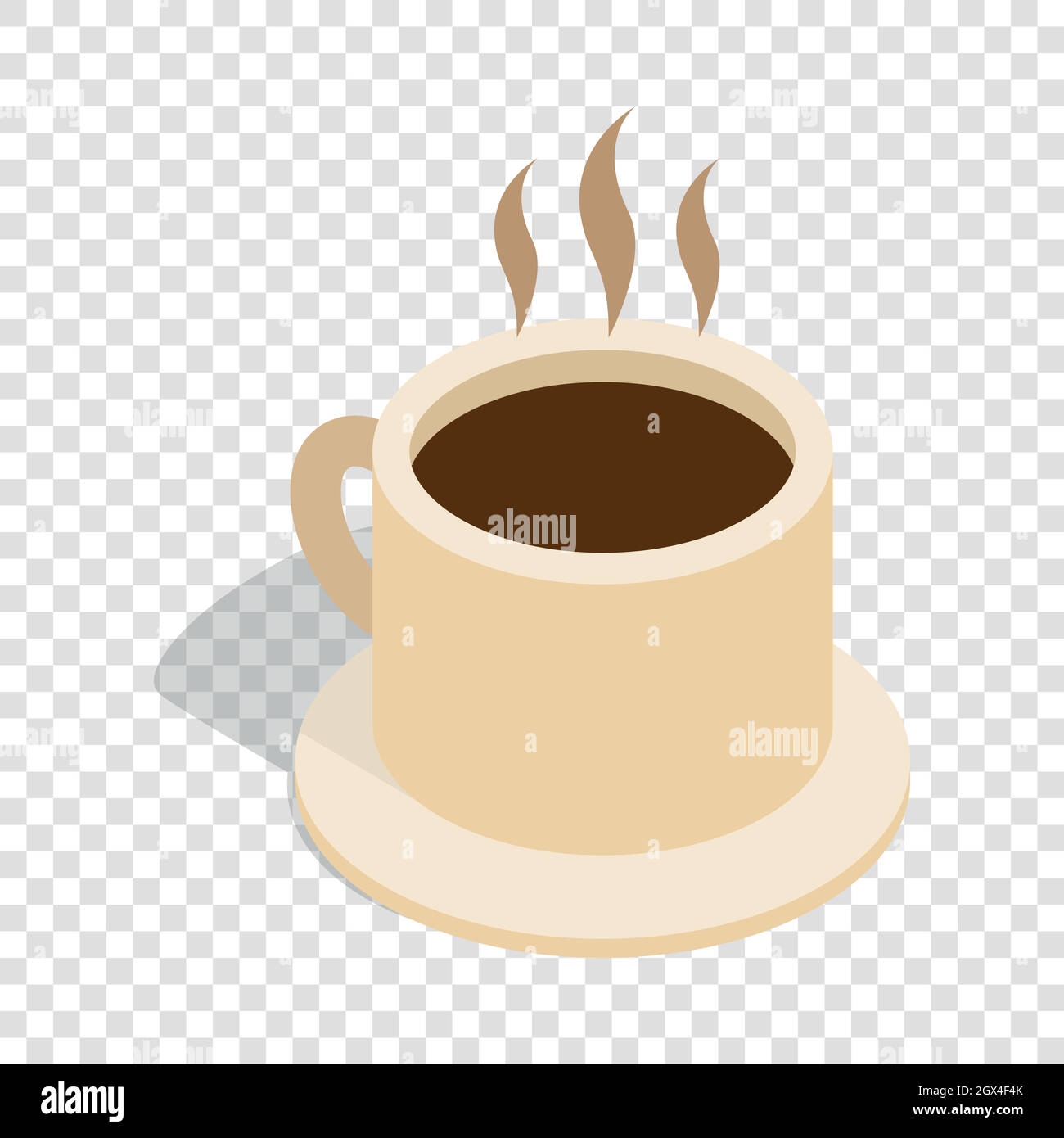 Coffee cup isometric icon Stock Vector