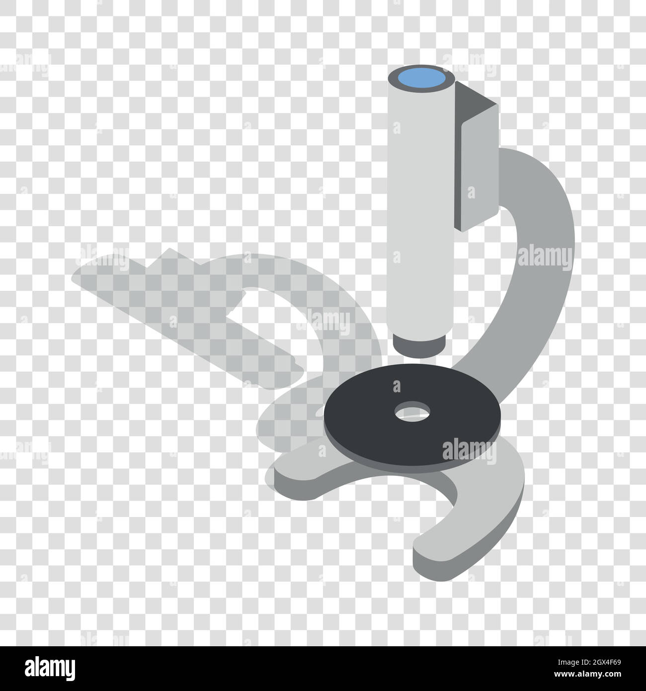 Microscope isometric icon Stock Vector