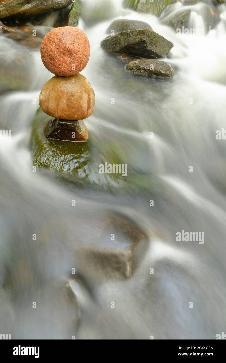 rocks are laying in a river Stock Photo Alamy