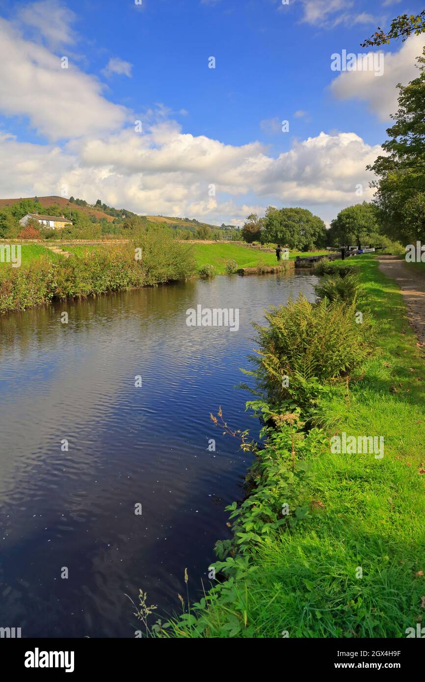 Huddersfield narrow canal, Marsden near Huddersfield, West Yorkshire, England, UK. Stock Photo