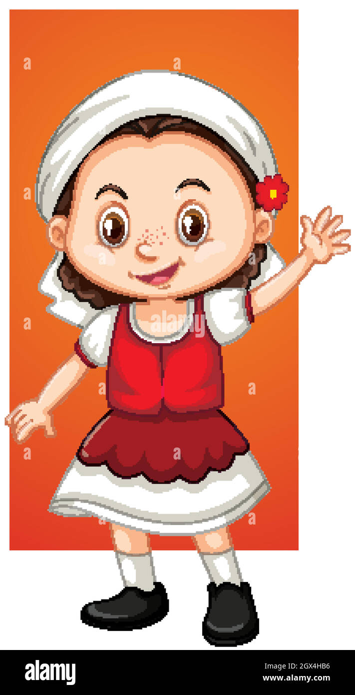Happy girl waving hand Stock Vector Image & Art - Alamy