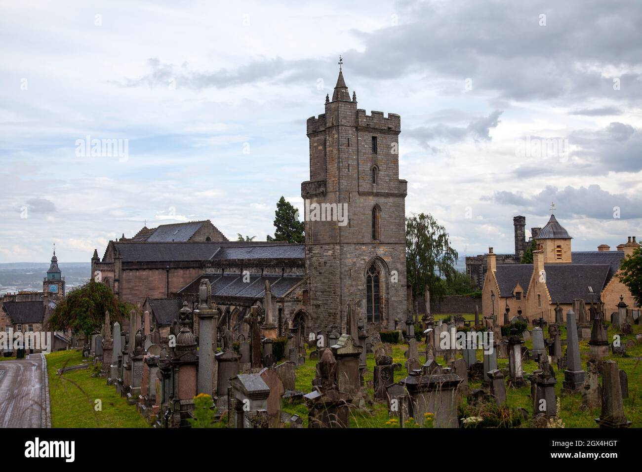 Holy Rude Cemetery and Church in Stirling, Scotland Stock Photo