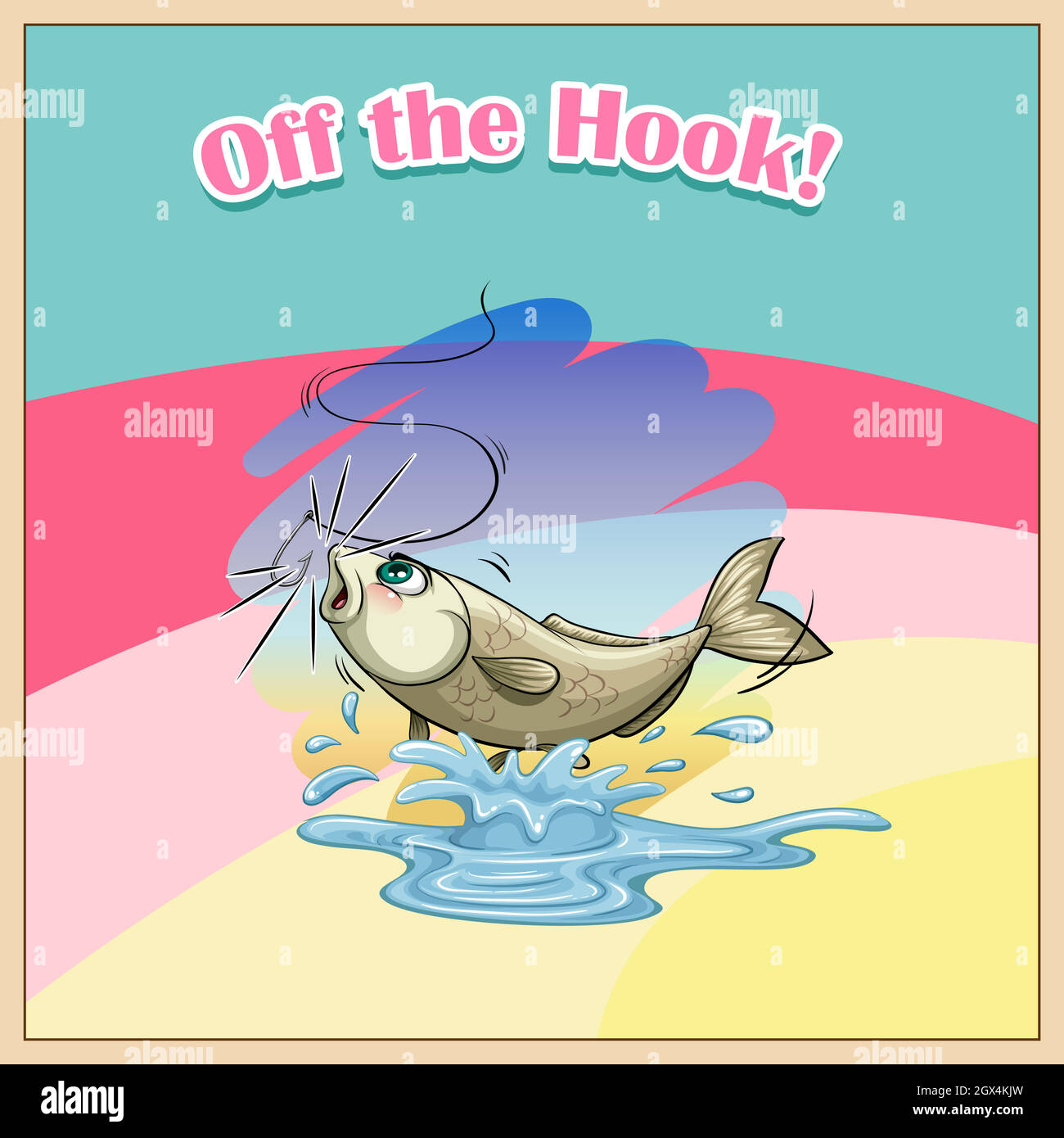 Off the hook Stock Vector
