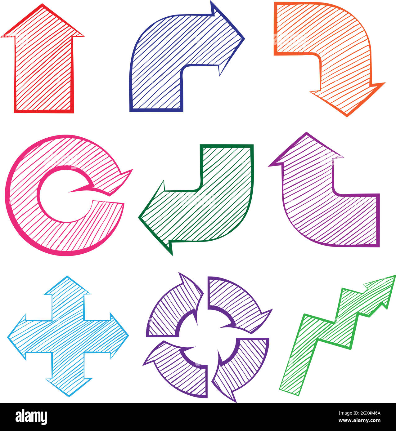 Arrows with different directions Stock Vector