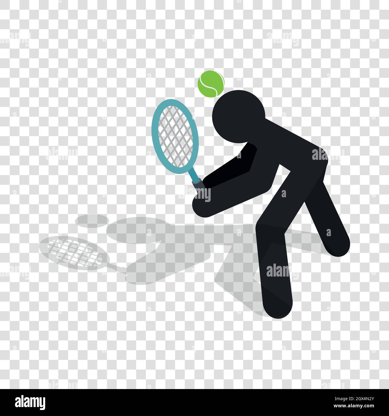 Tennis returner isometric icon Stock Vector