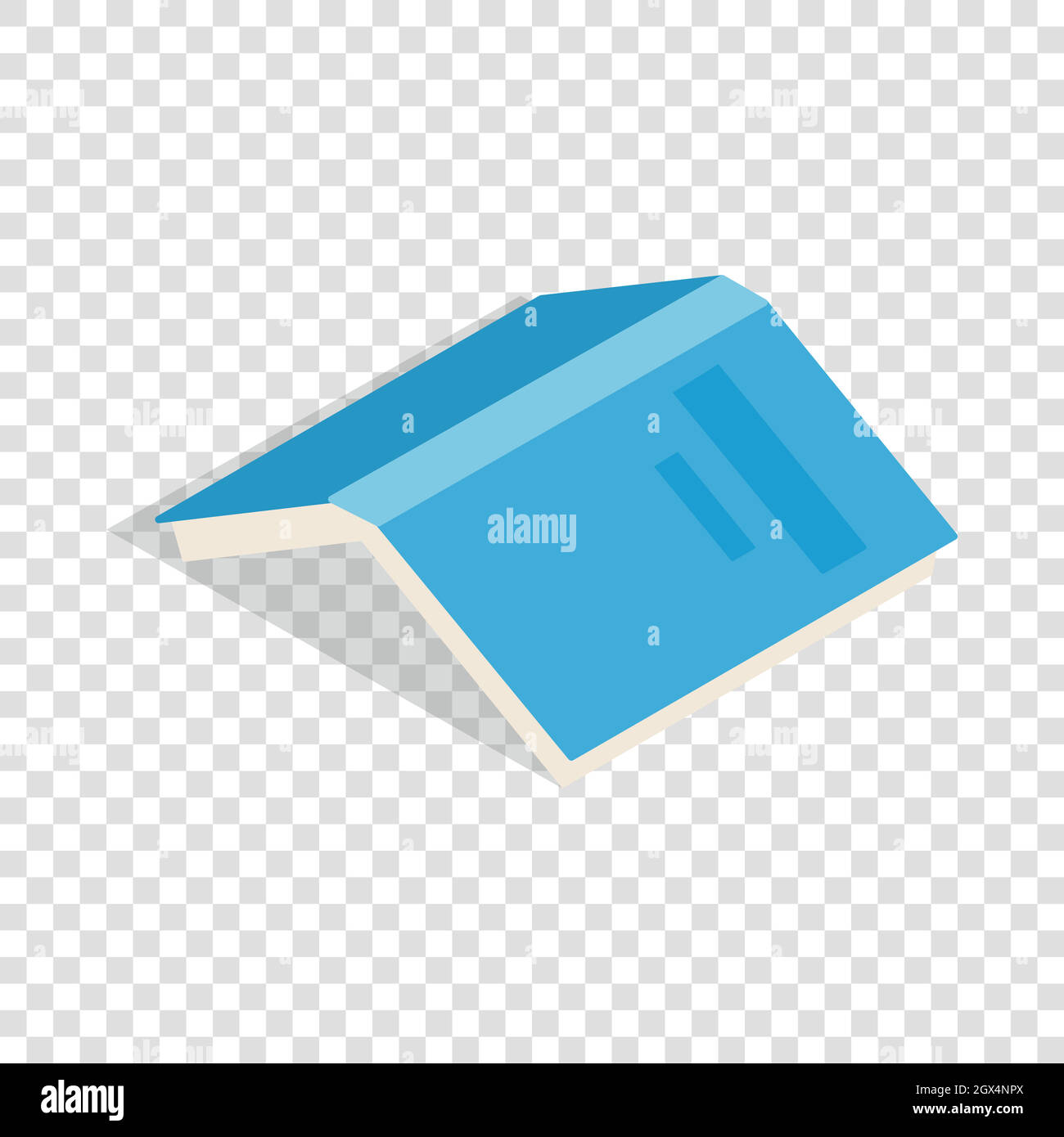 Open book with blue cover isometric icon Stock Vector Image & Art - Alamy