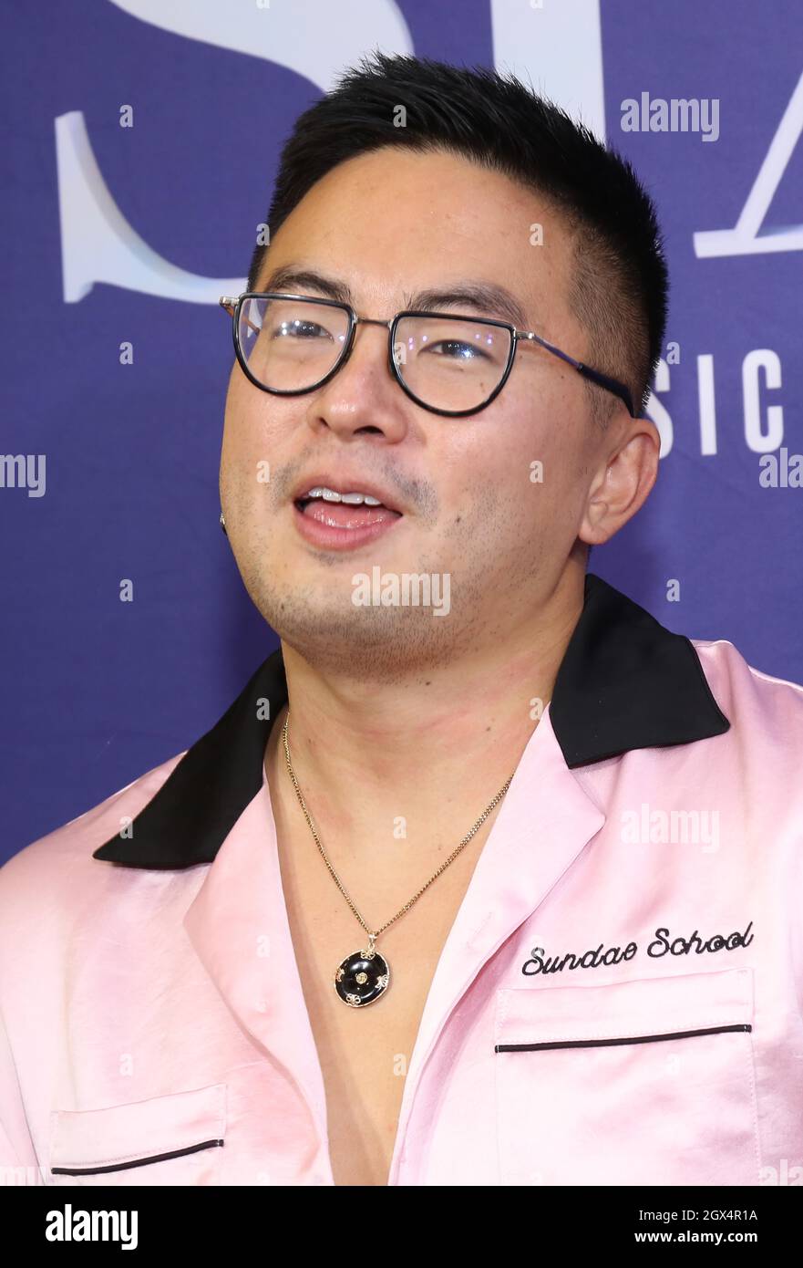 New York, NY, USA. 3rd Oct, 2021. Bowen Yang arrives at the opening