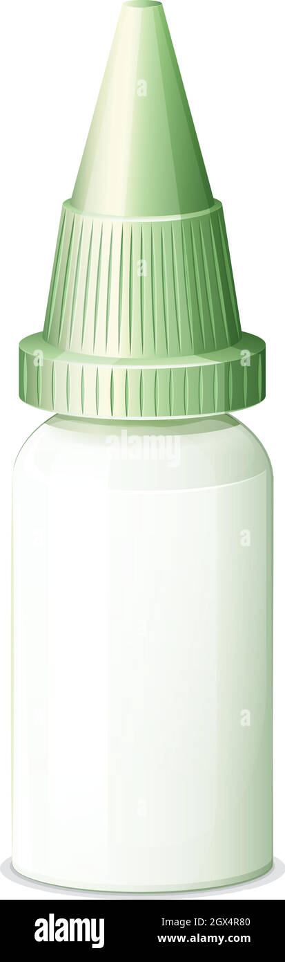 A medicine bottle with a cone-shaped lid Stock Vector