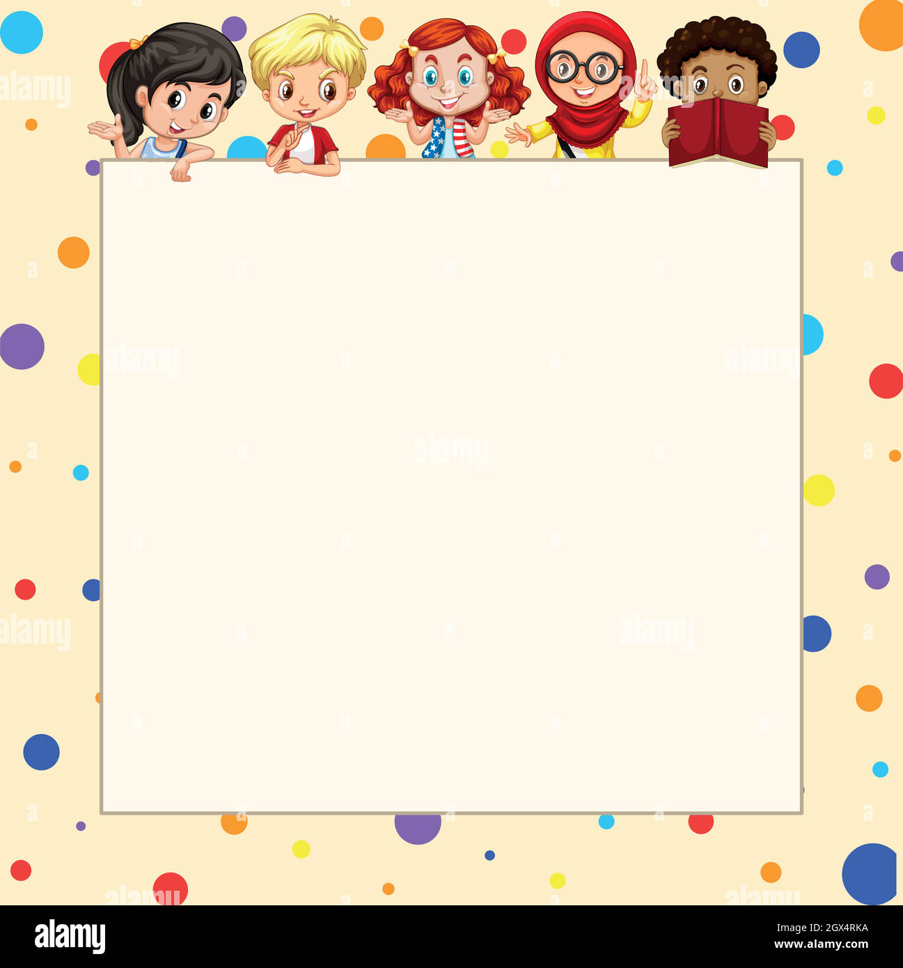 Blank banner with children Stock Vector Image & Art - Alamy