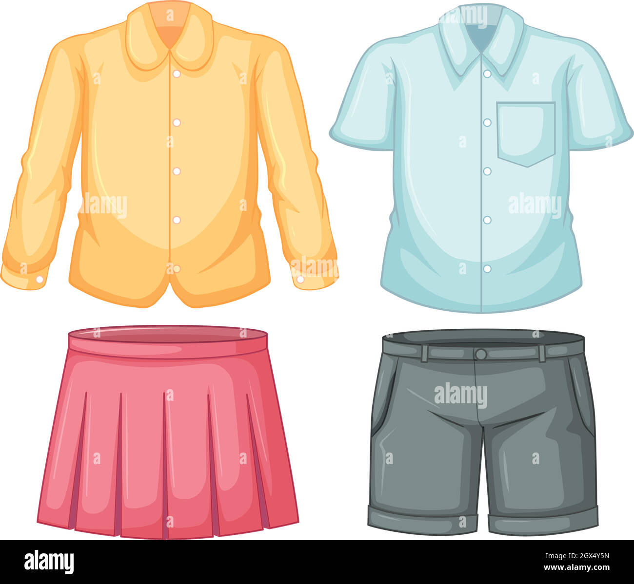 Clothes for boy and girl Stock Vector