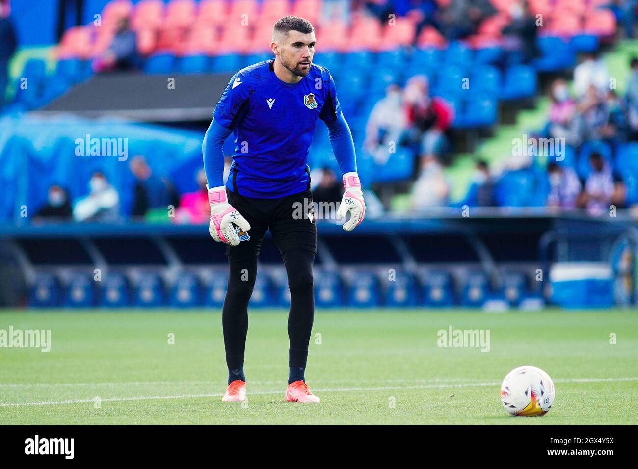 Getafe, Spain. 03rd Oct, 2021. Mathew Ryan in action during the La Liga Santander 2021/2022 match between Getafe CF and Real Sociedad at Coliseum Alfonso Pérez. Final score; Getafe CF 1:1 Real Sociedad. Credit: SOPA Images Limited/Alamy Live News Stock Photo
