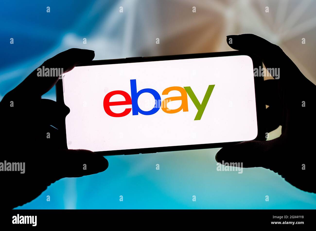 Poland. 23rd Sep, 2021. In this photo illustration an Ebay logo seen displayed on a smartphone. (Credit Image: © Mateusz Slodkowski/SOPA Images via ZUMA Press Wire) Stock Photo