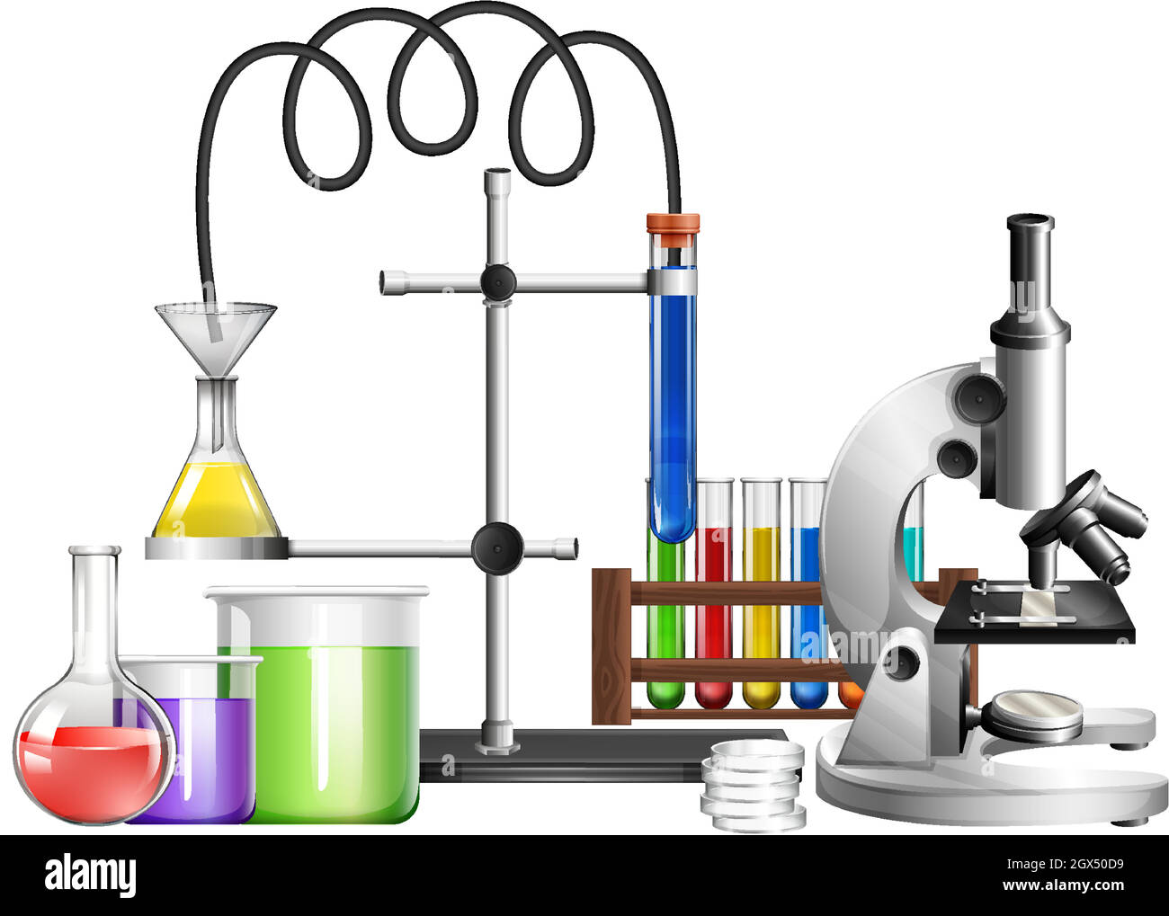 Science equipments on white background Stock Vector Image & Art - Alamy
