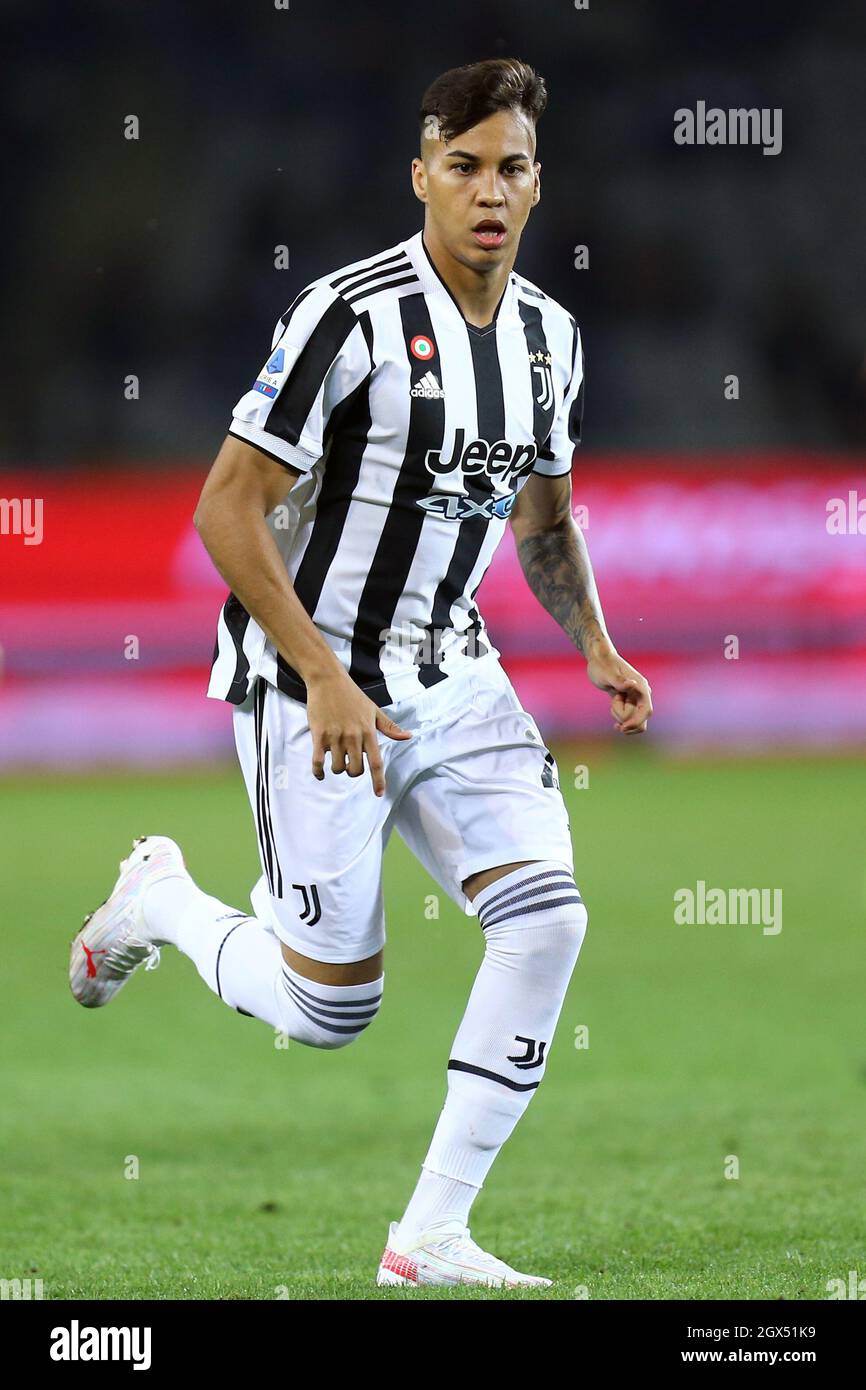 Kaio Jorge of Juventus Fc  looks on during the Serie A match between Torino Fc and Juventus Fc . Stock Photo