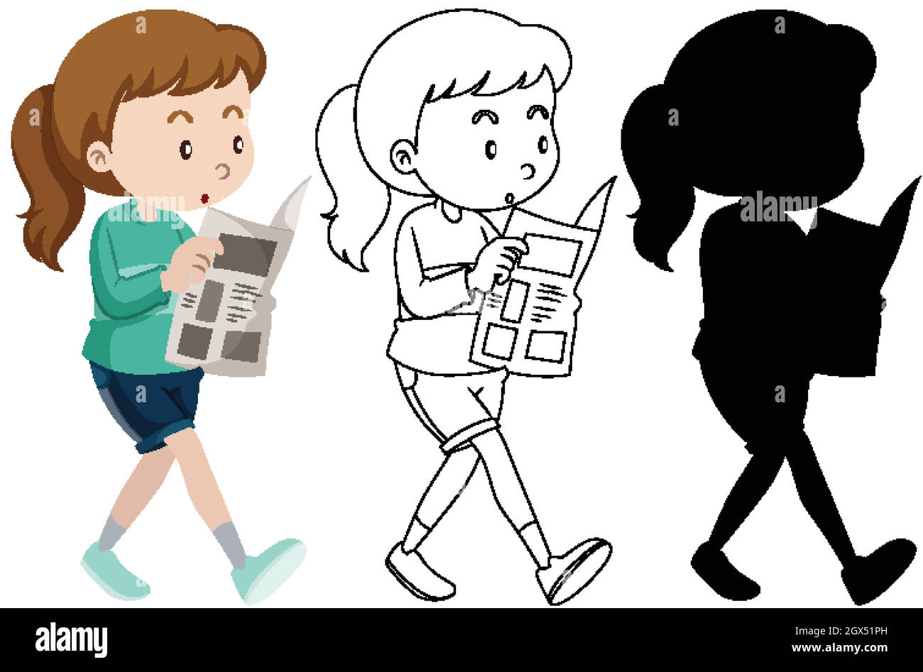 School Newspaper Clipart Black And White