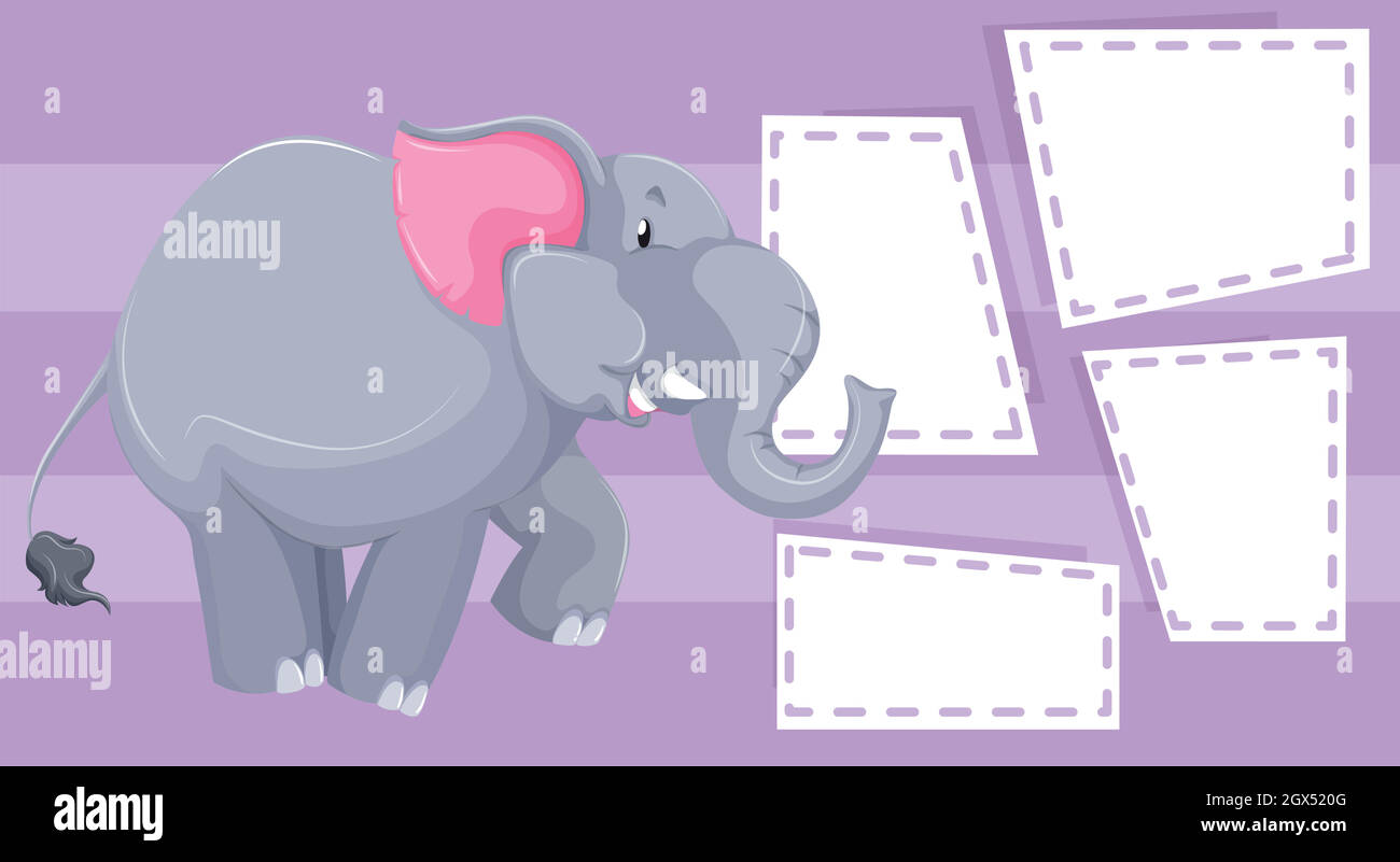 Acrylic Note Set, Elephant Motif main image 0