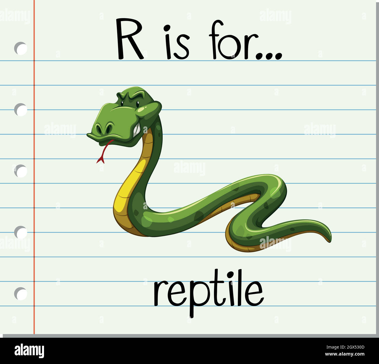 Flashcard letter R is for reptile Stock Vector Image & Art - Alamy