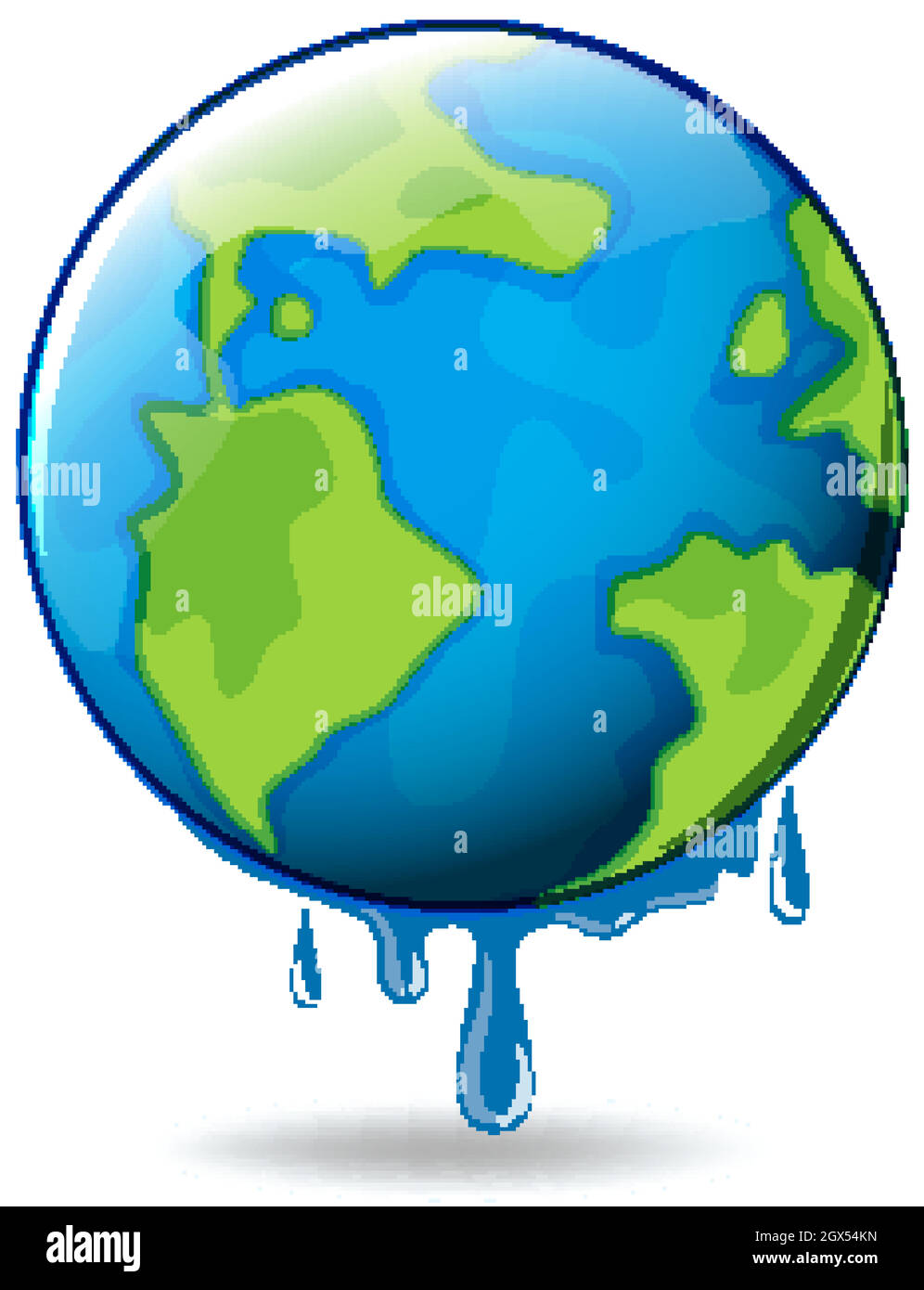 Global warming with earth melting Stock Vector Image & Art - Alamy