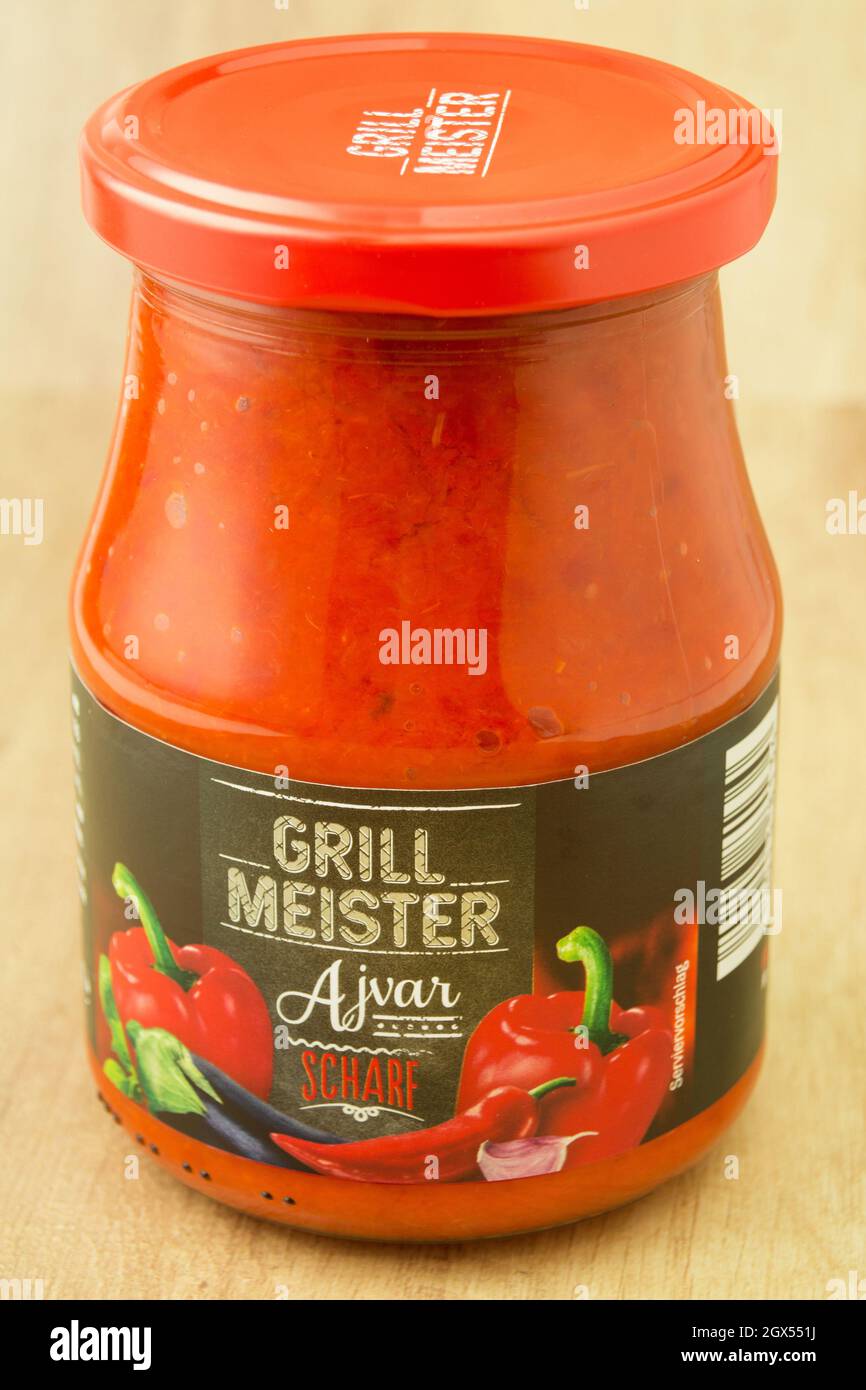 Hamburg, Germany - October 1 2021: Ajvar Grillmeister spicy sauce Stock  Photo - Alamy