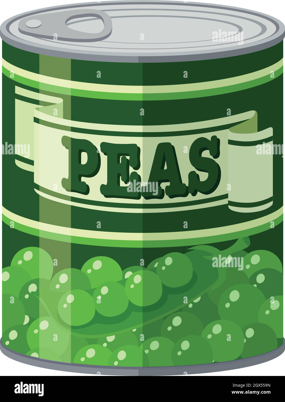 Green peas in aluminum can Stock Vector Image & Art Alamy