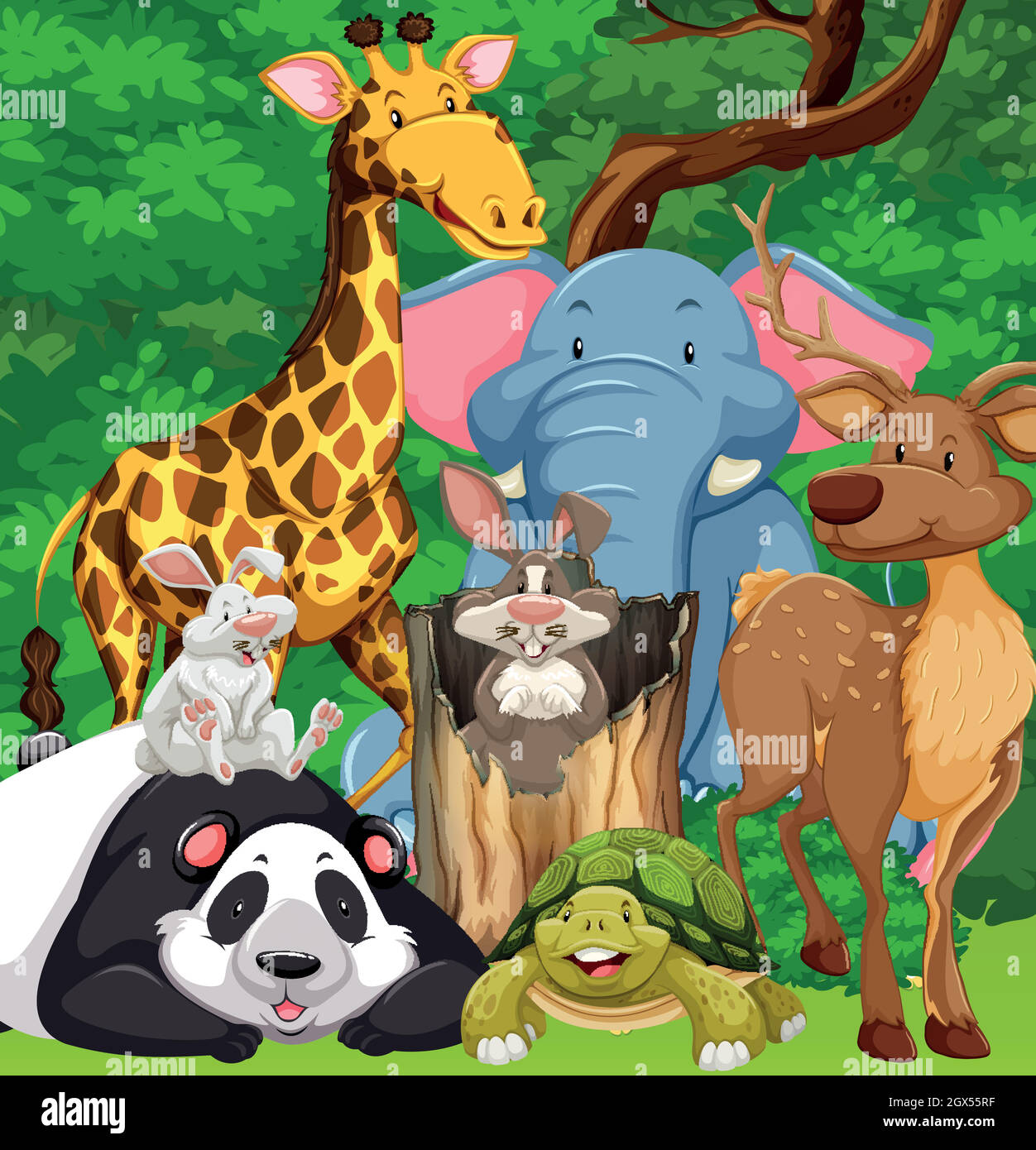 Wild animals living in the forest Stock Vector Image & Art - Alamy Wild animals living in the forest Stock Vector Image & Art - Alamy