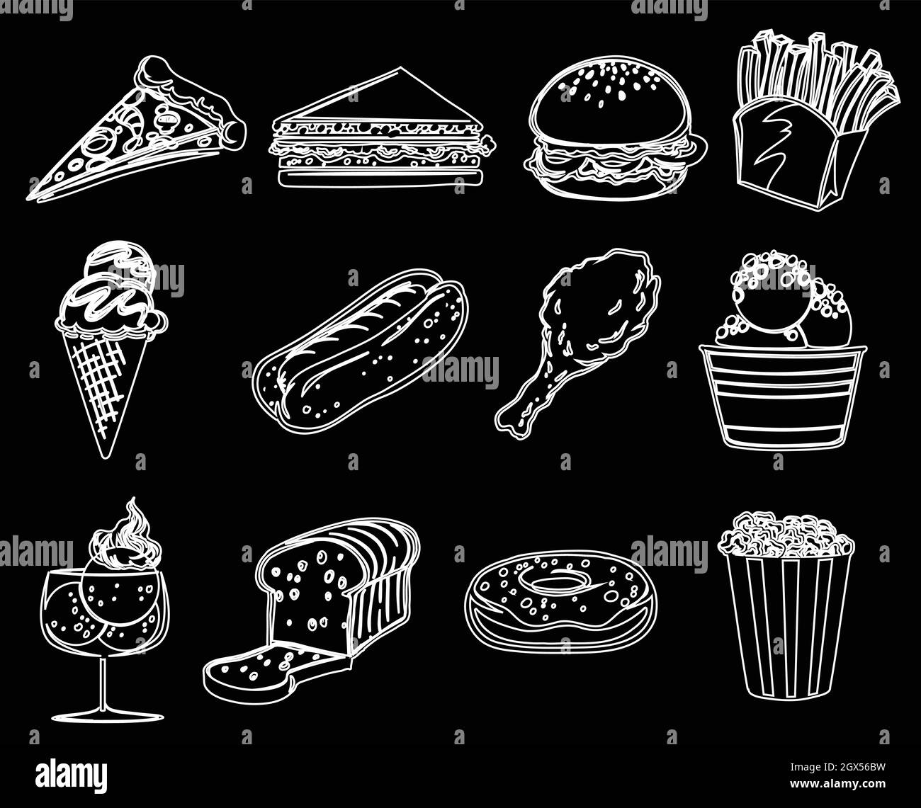Different foods Stock Vector