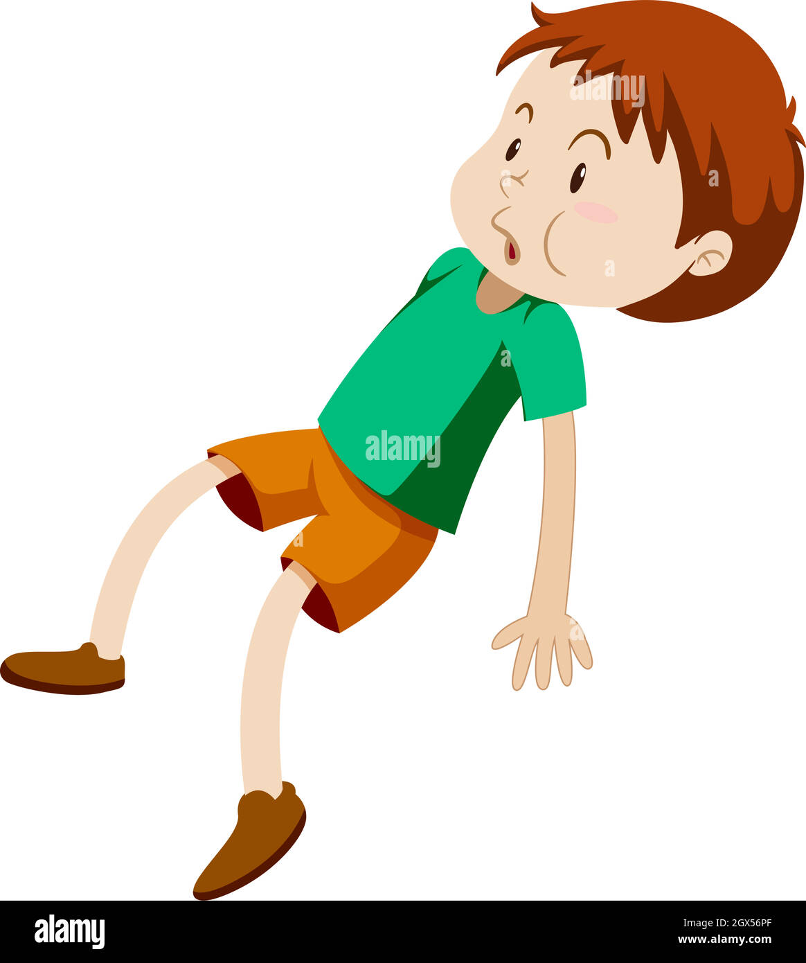 Green shirt boy cartoon Stock Vector Images - Alamy