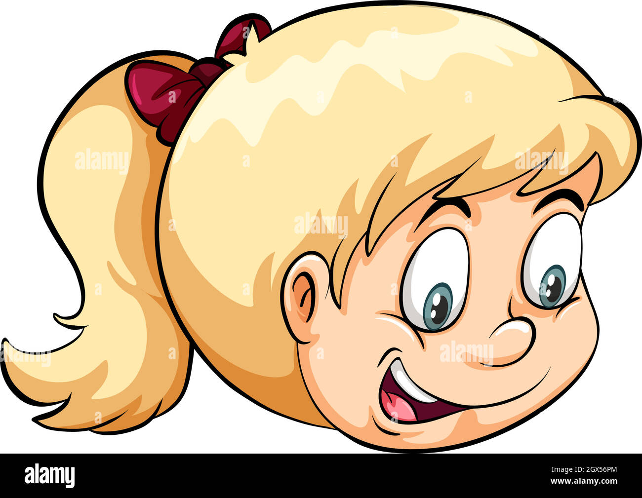 A head of a little girl Stock Vector Image & Art Alamy