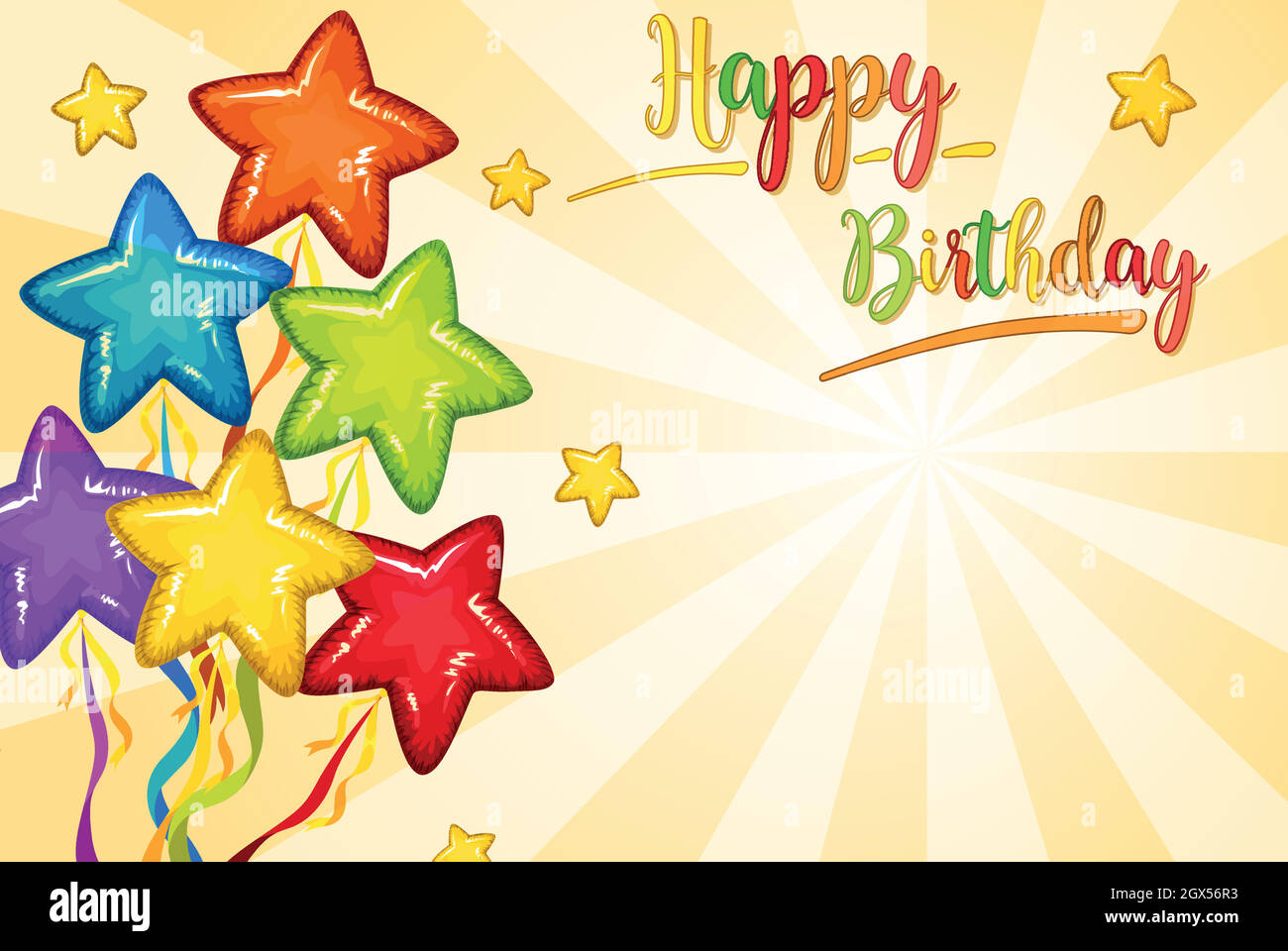 Happy birthday card concept Stock Vector