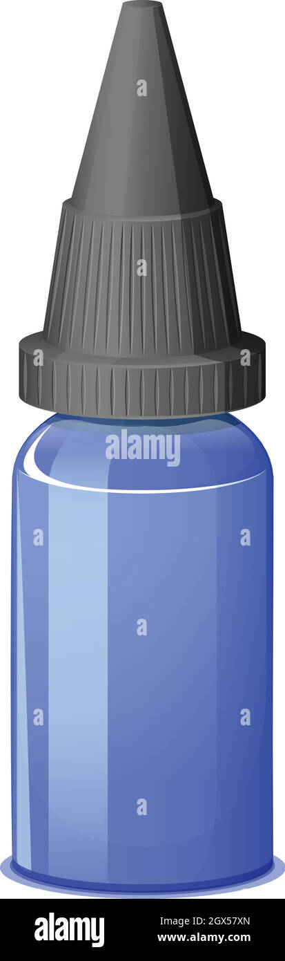 A blue medical bottle Stock Vector