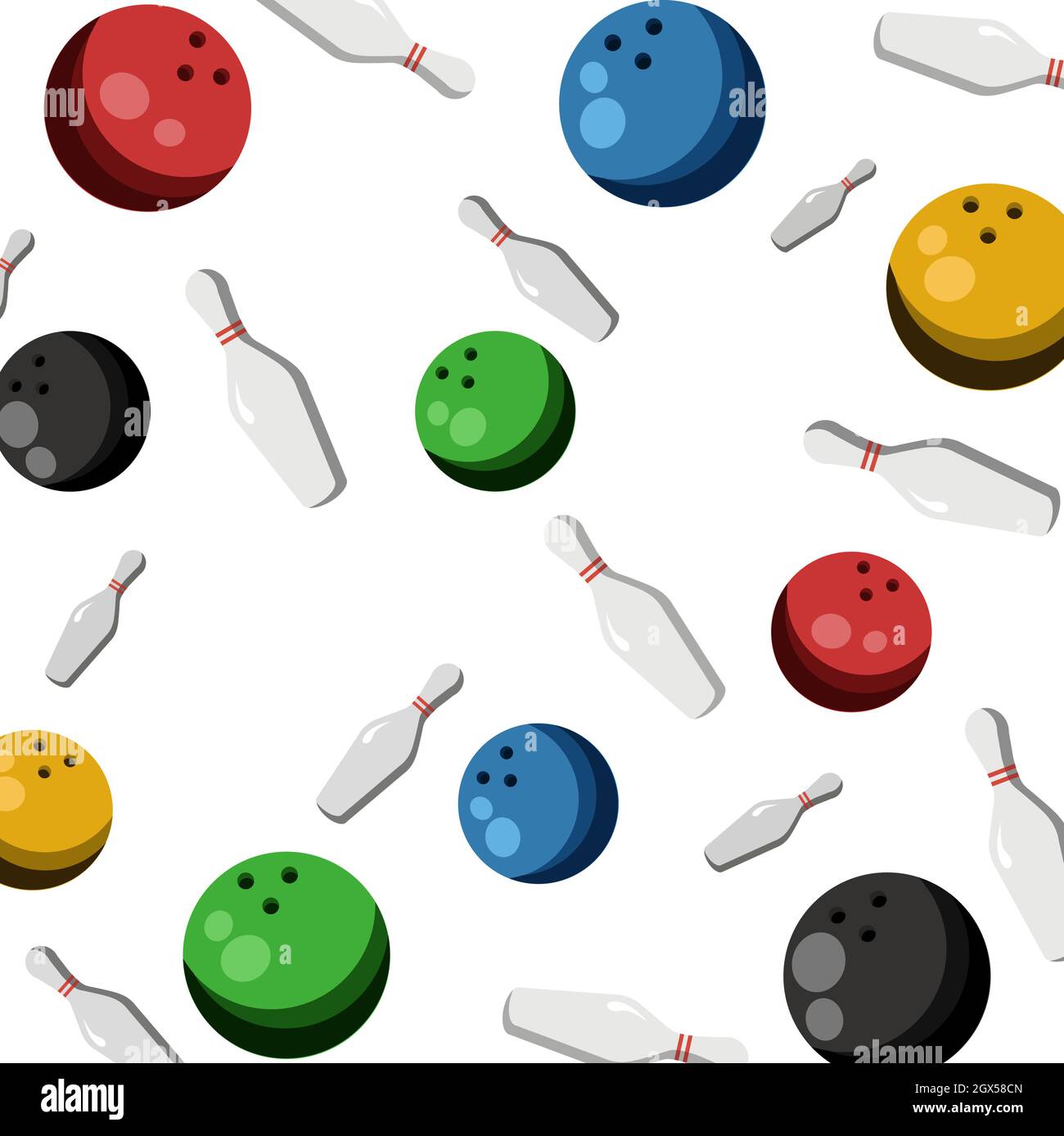 Bowling game pattern vector illustration for background game bowling Stock Vector Image & Art