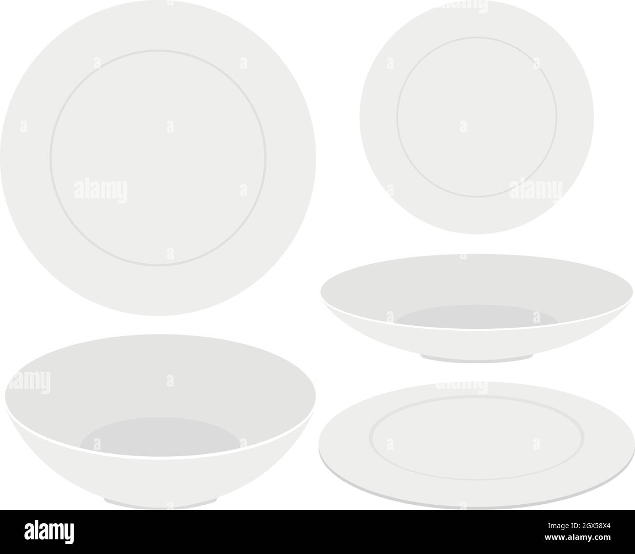 different design of plates and bowls Stock Vector Image & Art Alamy