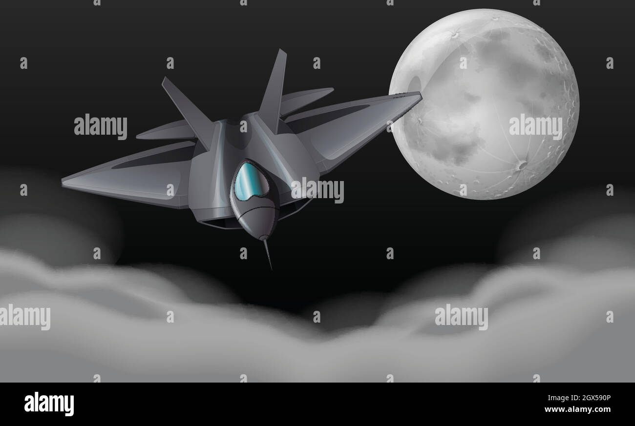 Fighting jet flying at night Stock Vector Image & Art Alamy
