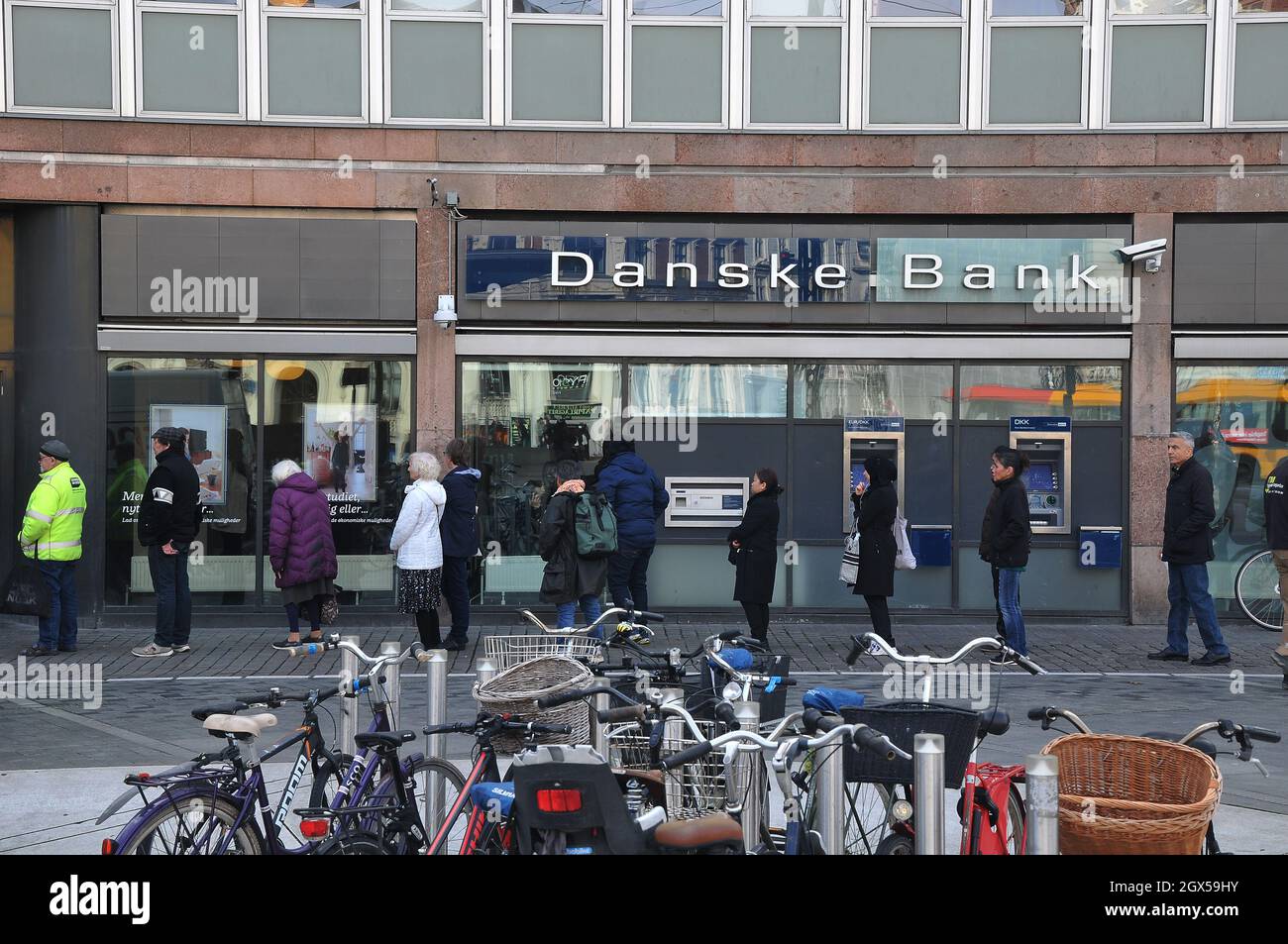 Copenhagen, Denmark.04 October 2021,Danske bank's head office building