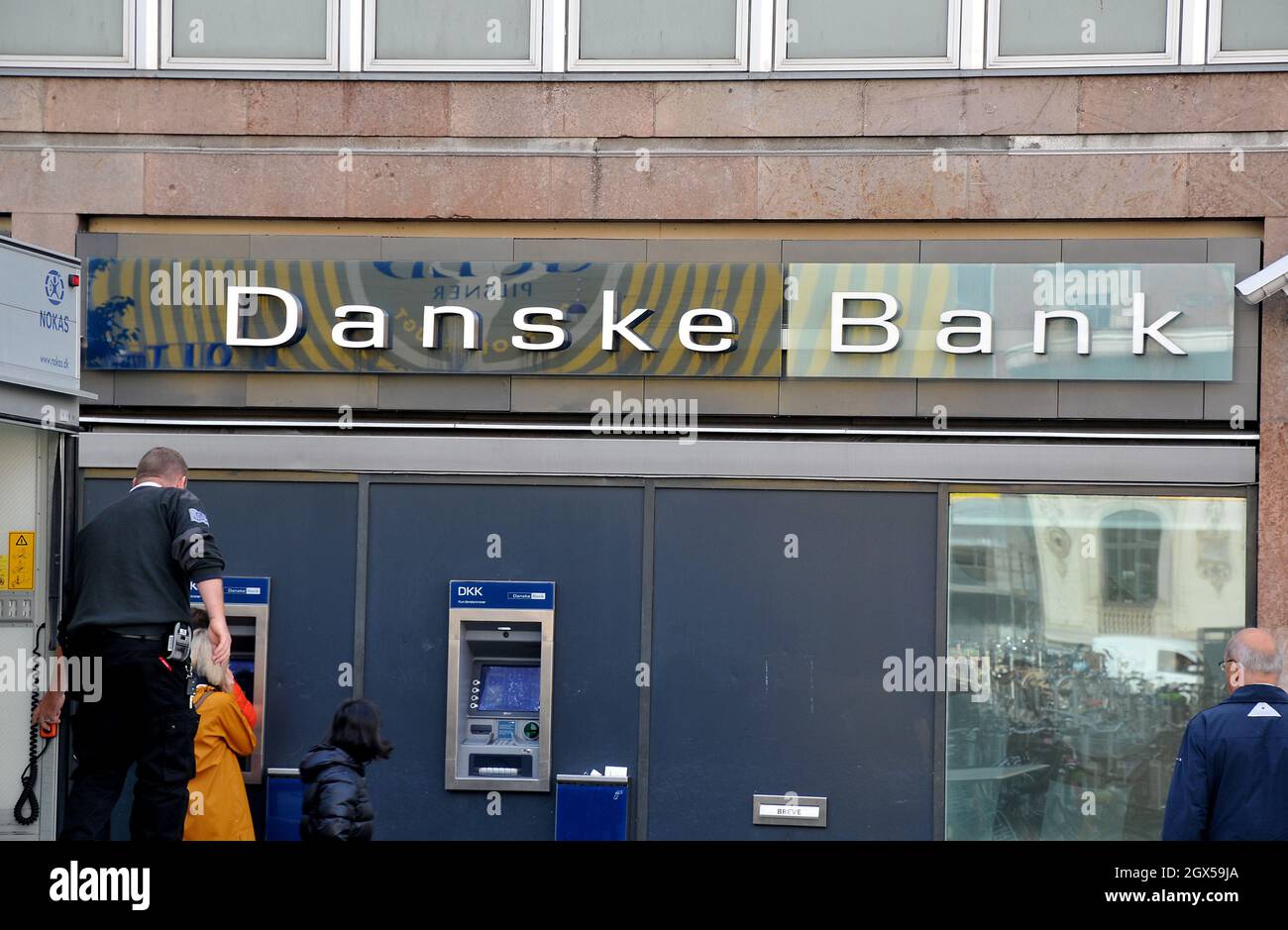 Copenhagen, Denmark.04 October 2021,Danske bank's head office building