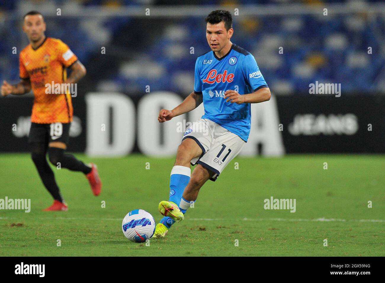 Hirving Lozano player of Napoli, during the friendly match between Napoli  vs Benevento final result 1-5, match played at the Diego Armando Maradona  st Stock Photo - Alamy
