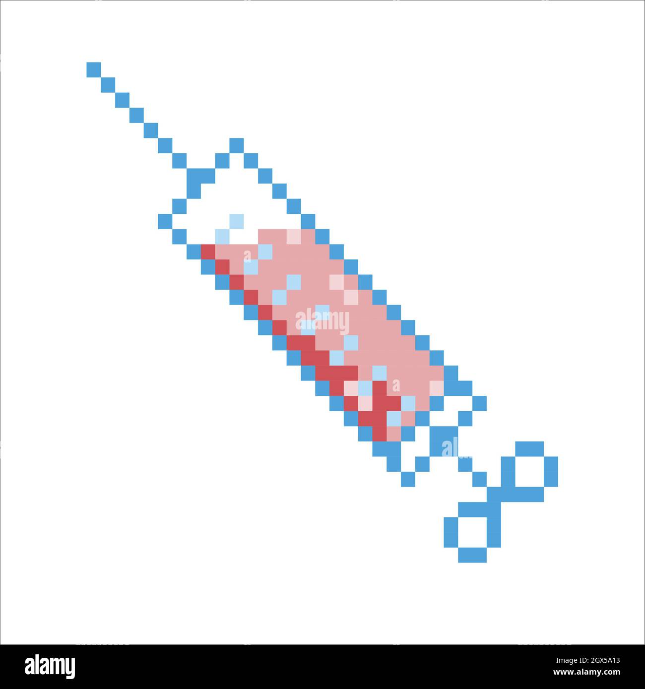 syringe pixel art illustration Stock Photo - Alamy