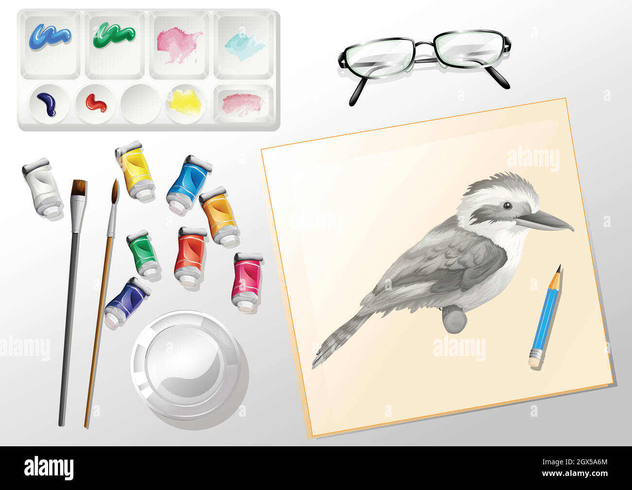 Materials used when painting Stock Vector Image & Art Alamy