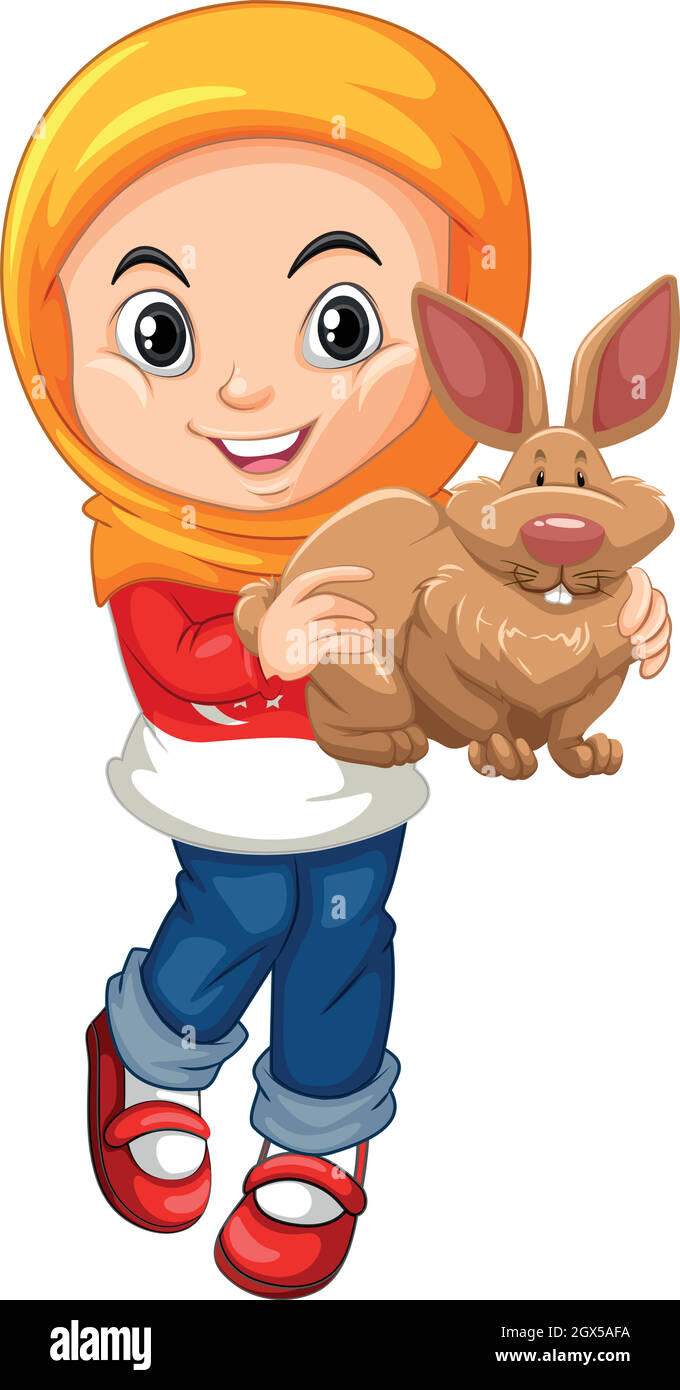 Girl rabbit drawing hi-res stock photography and images - Alamy