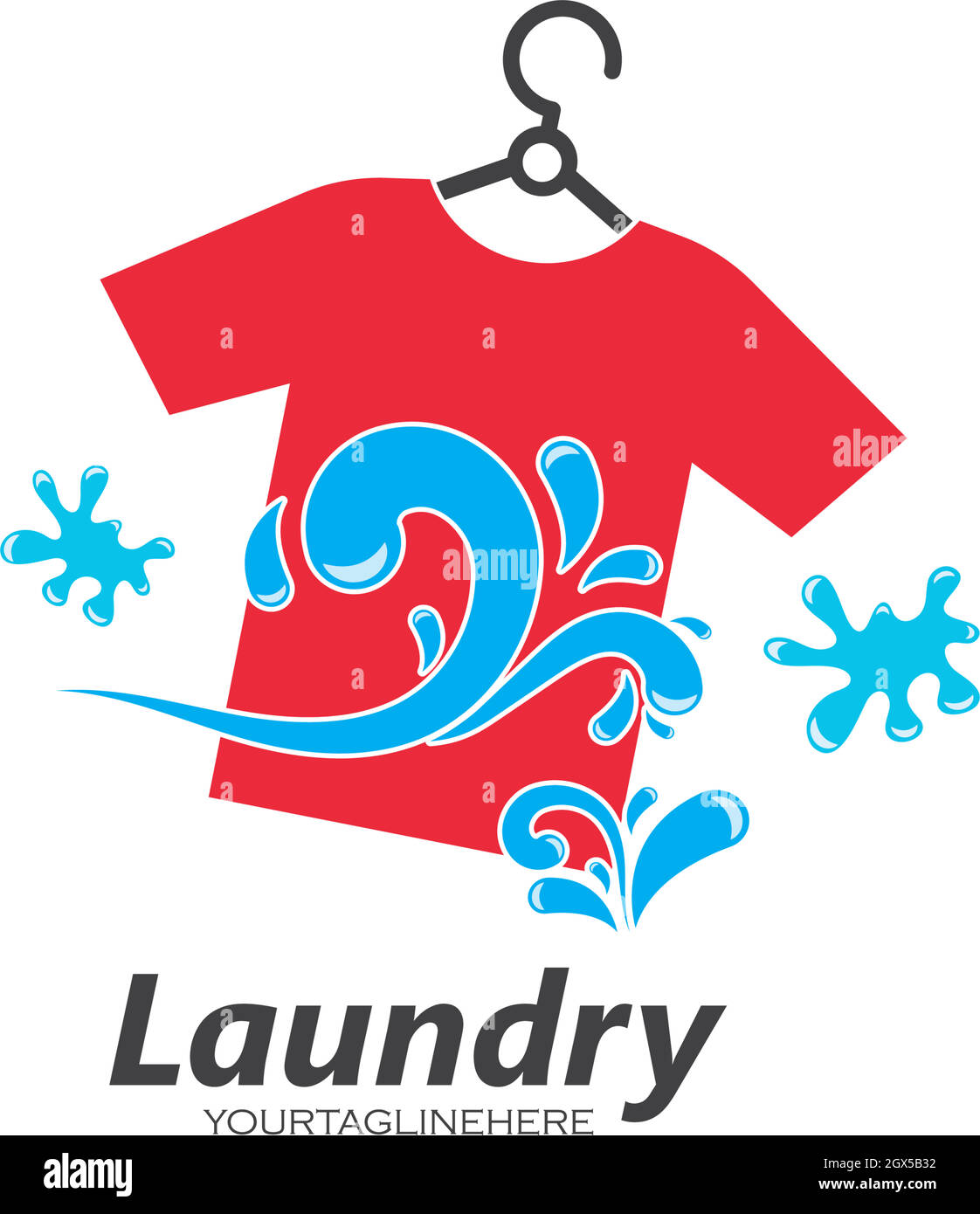 Laundry logo vector icon illustration design Stock Vector