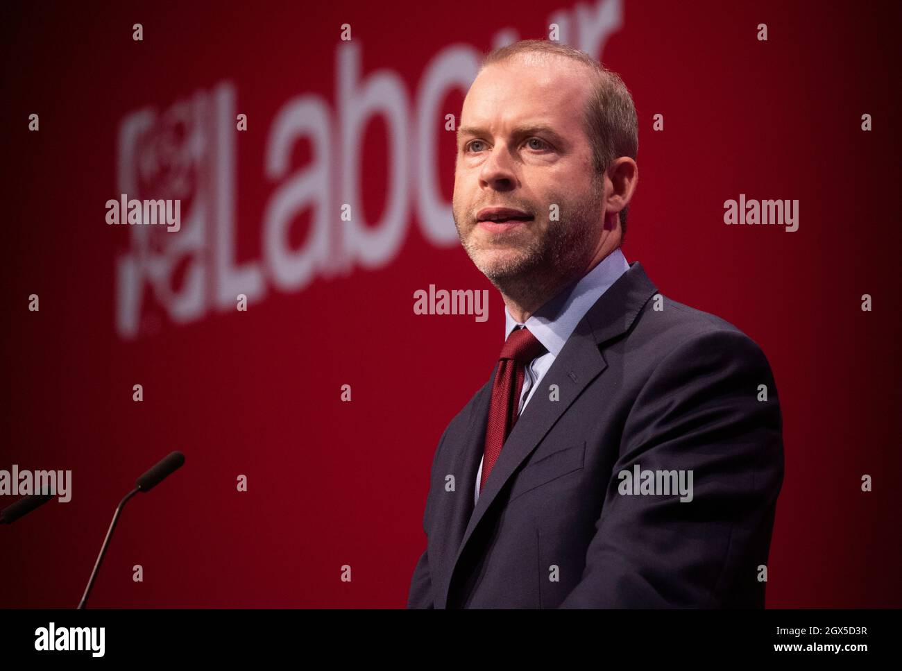 Jonathan Reynolds, Shadow Secretary of State for Business and Industrial Strategy, at the Labour Party Conference in Brighton. Stock Photo