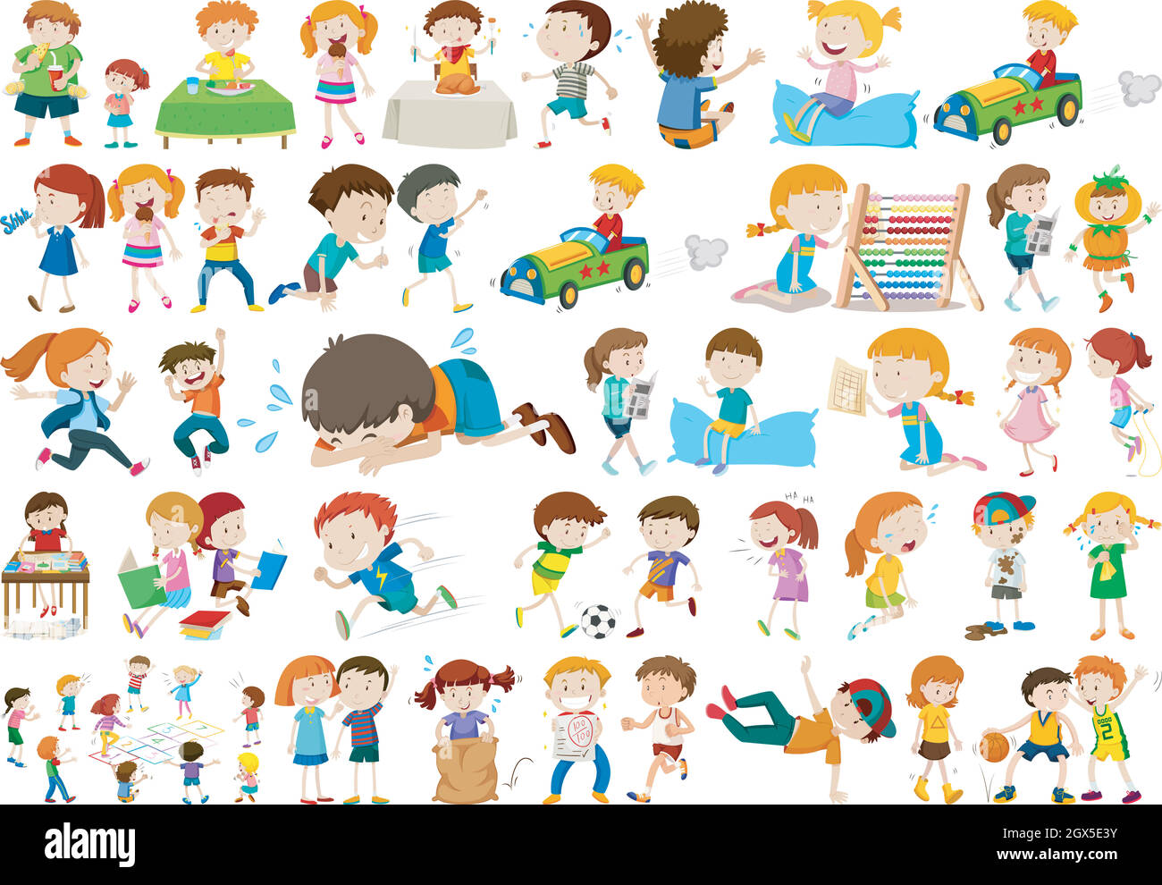 Set of different kids Stock Vector Image &amp; Art - Alamy