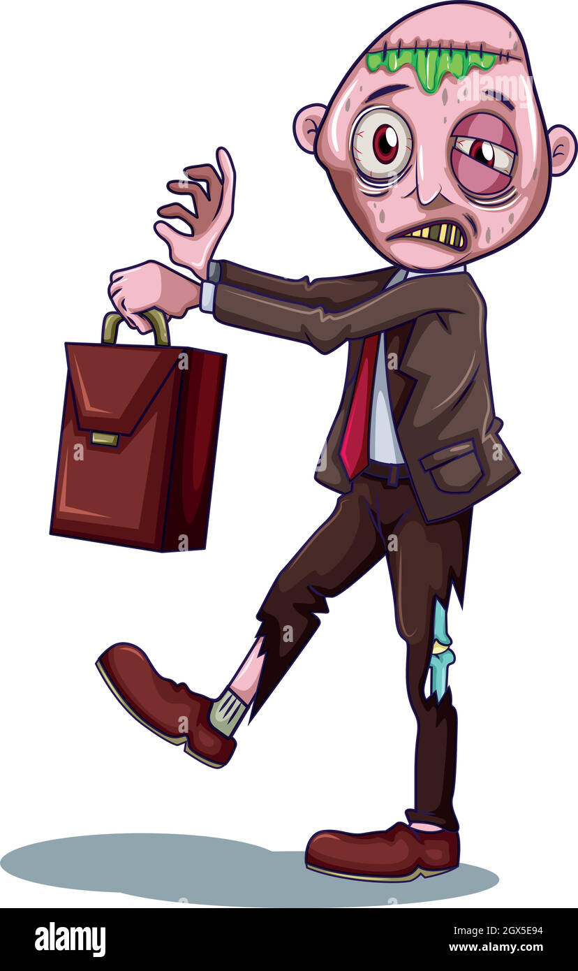 A zombie businessman on white background Stock Vector Image & Art - Alamy