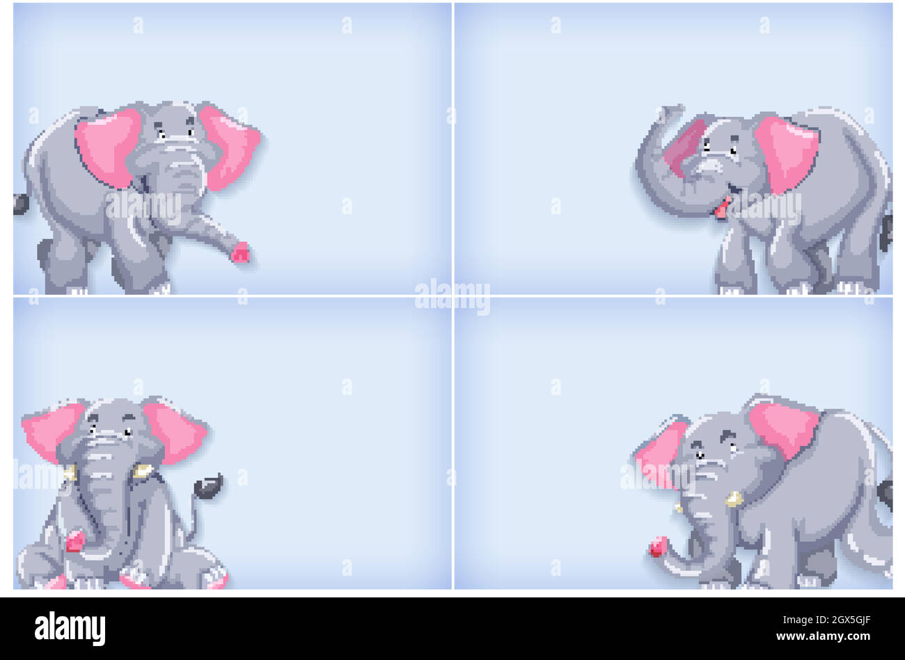Background template design with plain color and elephant Stock Vector ...