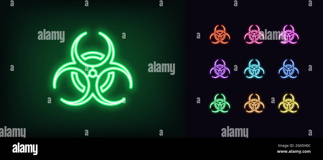 Neon Toxic Symbol