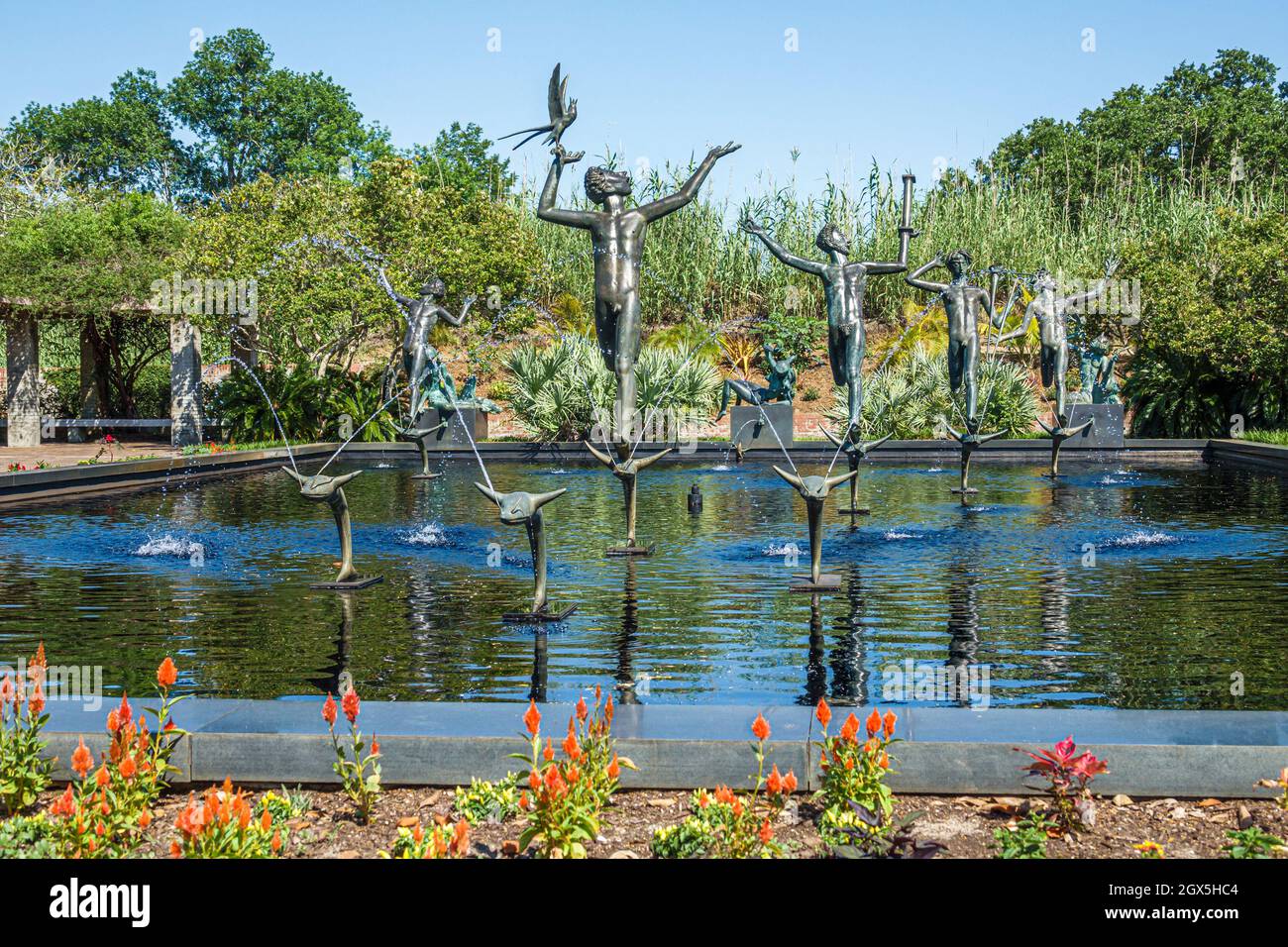 Myrtle Beach South Carolina,Brookgreen Gardens,sculpture garden wildlife preserve fountain Stock Photo