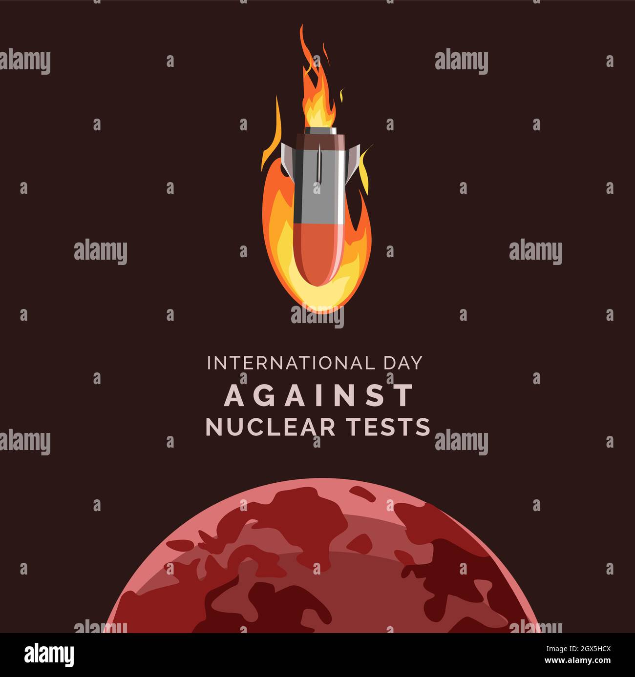 International Day Against Nuclear Tests Stock Vector Image & Art Alamy